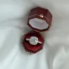 Echte 925 Sterling Zilveren Ring Voor Vrouwen Vierkante Ronde 1CT 2CT 3CT Briljante Diamanten Vinger Band Bruiloft Sieraden Gift 240221