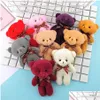 Gefüllte Plüschtiere 13 cm Teddybär P Spielzeug Siamesische Puppe Kleine Geschenkfabrik Großhandel Schlüsselanhänger Anhänger Geschenke für Freunde Drop Deliv Otscv