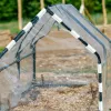 Greenhouses Greenhouse Pipe Mini Tube 32pcsgarden Portable Buildings PVC täcker med dragkedja vit klämman för säsongsanläggningar