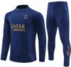 2023 2024 2025 French Trackuit Soccer Jersey Benzema Mbappe Equipe de Full Sets Kids Men 23/24/25 Parigi Football Allening Suit Mew Falla Long Maniche Chandal Fubol