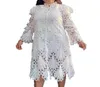 Этническая одежда, африканские платья для женщин, лето 2021, модное стильное кружевное белое платье, одежда8461609
