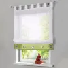 カーテンローマカーテンコーヒールームキッチンリビングルームボイルスクリーニングパネル用薄い窓カーテン1ポンド/ロット付きリボンベルト