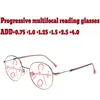 Sunglasses Retro Round Anti Blu Light Ultralight Titanium Progressive Reading Glasses For Men Women 1.0 1.5 1.75 2.0 2.5 3 3.5 4