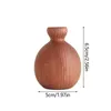 Vases 1PC New Ebony Wooden Vase Living Room Dried Flowers Vase Plants Solid Wood Pot Home Office Desk Decoration Accessories