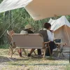 Möbler naturhike dubbel vikstol utomhus camping strandstol bärbar fritid bakåt fåtölj trädgård bänk kamouflage trämrä