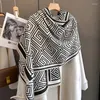 Lenços inverno quente cashmere cachecol feminino pashmina grosso xale cobertor bufanda viagem impressa