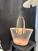 Damska torebka letnia torebka na plażę Matte Beach Bag Semi przezroczyste markę projektant mody Rozmiar 26 * 28cm