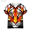 Camisetas Pequeno Dinossauro Mens Camisetas 3D Animais Impressos Manga Curta Tees Moda Verão Casual Bonito Crianças Tops Mulheres Roupas LDD240314