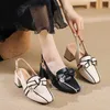 Sandals Huidong Pingti Genuine Leather Baotou Sandals for Wearing Womens Shoes Externally Heels Xinshengxin 2023 New High Heel Sandals Q240314