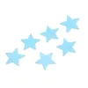 Stickers muraux 80 pcs étoiles lumineuses en plastique brillent dans le bleu foncé 3 cm décalcomanie de chambre (taille unique) TOB