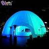 groothandel 10x10x4.5mH Hot sales op maat gemaakte gigantische opblaasbare verlichting witte koepeltent inflatie beurstent iglo luifel partytent voor feestevenement decoratie