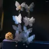 Kolczyki Dangle Ladies Białe koronkowe motyle ręcznie robione linia wędkarska długa perła w 2024