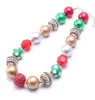 Nyaste juldesign Kid Chunky Halsband Vacker färg Fashion Bubblegum Bead Chunky Halsband Barn smycken för småbarn GI9156218