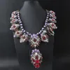 Försäljning Shourouk Vintage High Qulity Fashion Halsband Choker Statement Halsband Pendant Flower Crystal Women Luxury Jelwery 322 240311