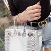 Bolso de mano de cuero genuino para mujer L Bolso de cuero para anciana Cocodrilo Himalaya Blanco Mujer