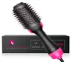 2 in 1 Electric heat air comb one step blow hair dryer round brush curlers crimper iron styling tools3440613