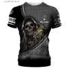 Herr t-shirts Summer Mechanic Custom Mens T-shirt 3D All-Over Printed Cotton Short-Slved Shirt Fashion Personlig tröja Strtwear Y240314