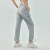 LL620 Mit Logo Damen-Jogginghose mit hoher Taille, lockerem Kordelzug und weitem Bein