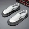 Icke-varumärke grossist slip-on handgjorda tygskor loafers casual skor platt mode promenadskor för män