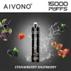 Оригинальный стиль DTL Vaping AIVONO Fatman 15000 затяжек, ручка для кальяна, одноразовая ручка для вейпа, 2% слойка, 15 К, электронная сигарета, большой набор паров