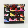12pcs/sets 스니커즈 키 체인 블라인드 박스 키 체인 포함 박스 신발 판지 선물 모델 3D 신발 키 체인 포장 보석 상자 신발 keychain