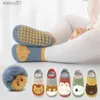 Barn strumpor barn flicka pojke strumpor anti slip bomull babystrumpor för flickor pojkar avslappnad tryck vinter tjock varm småbarn barns socka non-slip yq240314