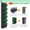 Kits 6 Pocket Vertical Garden Grey Planter Bag Wallmounted Planting Flower Grow Pots 107x 30cm Home Garden Vegetable Fruit Supplies