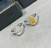 Bagues de cluster 2024 Tendance Haute Qualité Pur 925 Sterling Argent Bijoux De Luxe Pour Femmes Jaune Wn Goutte D'eau Argent