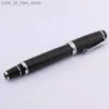 Fountain Pens Fountain PenS Black Diamond Twisted Black Office Writing Silver Decoration Roller Ball Pen Rotating Metal Signature Ink Pen Stationery Q240314
