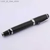 Fountain Pens Fountain Pens Black Diamond Twisted Black Office Writing Silver Decoration Roller Ball Pen Rotating Metal Signature Ink Pen Stationery Q240314