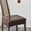 1 PU läderstol täckning vattentät avtagbar matstol glidande stol täcke elastisk inre säte täckmöbler skydd 240314