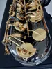 Saxophone ténor professionnel Super performance Bb air plat musical meilleure qualité noir or T-W037 Saxophone ténor