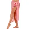 Lenços de biquíni saída de banho saia envoltória sarong longo natação pareo curto borlas praia cobertura de algodão para mulheres |