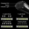 10000mAh BICYCLE LIGHT 5P90 LED Front Double Bracket Power Bank MTB Mountain Lamp Bike Headlight Cycling Accessorie Tail 240311