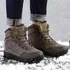 Non Brand Winter Outdoor Men Shoes For Sale Cheap Price Winter Plush Rubber Solid Snow Boots Patent Leather Accept 1 Pair box Ankle