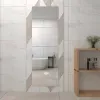 Speglar 4st självhäftande akrylspegel flexibla vattentäta klistermärken för konstdörr garderob vägg badrum dekor hem spegel dekal