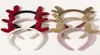 Christmas Headband Plush Elk Antlers Hair Hoops Woman Girl Hairband Xmas Party Headwear Tools Hair Accessories 6 Colors DW59402919957