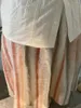 Юбки Винтажные полосатые милые радужные складки в старом стиле Плиссированная длинная юбка миди с эластичной талией/юбки без подкладки без подкладки/корейский Y2k