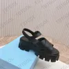 Fashion Platform Monolith Foam Rubber Sandal Padded Nappa Leather Women Bread Slippers Summer Cutout Buckle Beach Shoes With Box 540