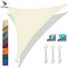 Filets d'ombrage triangulaires multi-tailles, voile d'ombrage imperméable pour jardin extérieur, patio, fête, auvent pour plage, camping, abri de piscine