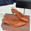 Классические туфли Туфли-лодочки на коротком каблуке для женщин Натуральная кожа Женские туфли высокого качества с босоножками Дизайнерские однотонные цвета