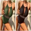 bathing suits designer swimsuit bikini suit swimwear sexy swim one piece Vintage Printed Floral Quick drying sun protection polyester