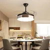 Invisible Fan Lamp Ceiling Home Living Room Dining Bedroom Bluetooth Stereo With Chandelier