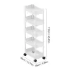 Racks förvaringsvagn på hjul multitier Slim Trolley Utility Organizer Shelf Rolling Cart for Home Storage and Organization Mobile