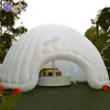 groothandel 10x10x4.5mH Hot sales op maat gemaakte gigantische opblaasbare verlichting witte koepeltent inflatie beurstent iglo luifel partytent voor feestevenement decoratie