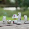 Wazony mini ceramiczny wazon kreatywny komputery stacjonarne małe ozdoby miniaturowe modele kieszonkowe dekoracyjne dzieła sztuki na prezenty dom