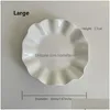 Dishes Plates Cutelife Cute White Small Ruffle Plastic Cake Plate Bread Dessert Sushi Breakfast Kitchen Snack Restaurant Homefavor Dhv6L