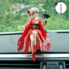 Dockor Anime Black Red Kasugano Sora PVC Action Figurinsamling Sitt Position Model Lovely Desktop bil Decoration Toys Kid Giftl2403