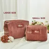 Custom Name Makeup Bag Premium Velvet Travel Organizer Toiletry Cosmetics Personalised Bridesmaird Wedding Gift 240227