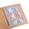 Album 10st Money BankNote Paper Money Album Side Collection Holder Sleeves 3slot Loose Leaf Sheet Album Protection